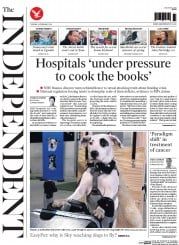 The Independent (UK) Newspaper Front Page for 16 February 2016