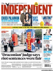 The Independent (UK) Newspaper Front Page for 16 June 2012