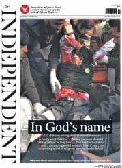 The Independent Newspaper Front Page (UK) for 17 December 2014
