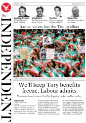 The Independent (UK) Newspaper Front Page for 17 May 2017