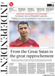 The Independent Newspaper Front Page (UK) for 17 June 2014