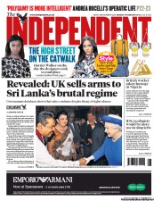 The Independent Newspaper Front Page (UK) for 18 February 2013