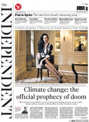 The Independent (UK) Newspaper Front Page for 18 March 2014