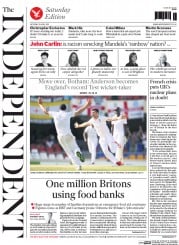The Independent Newspaper Front Page (UK) for 18 April 2015