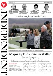 The Independent (UK) Newspaper Front Page for 18 April 2017