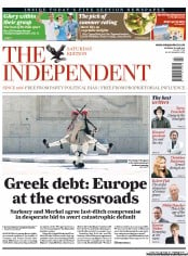 The Independent Newspaper Front Page (UK) for 18 June 2011