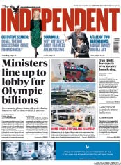 The Independent Newspaper Front Page (UK) for 18 July 2012