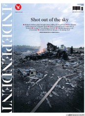 The Independent Newspaper Front Page (UK) for 18 July 2014