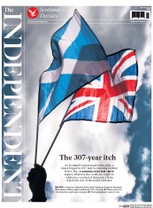 The Independent (UK) Newspaper Front Page for 18 September 2014