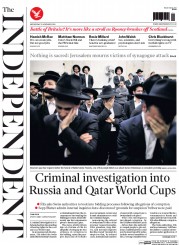 The Independent Newspaper Front Page (UK) for 19 November 2014