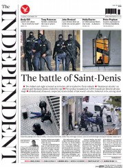 The Independent (UK) Newspaper Front Page for 19 November 2015
