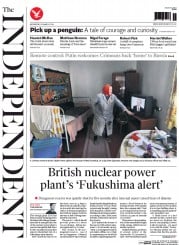 The Independent (UK) Newspaper Front Page for 19 March 2014
