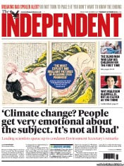 The Independent Newspaper Front Page (UK) for 1 October 2013