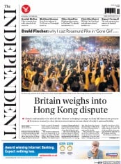 The Independent (UK) Newspaper Front Page for 1 October 2014