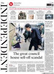 The Independent (UK) Newspaper Front Page for 1 November 2014