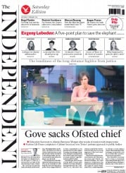 The Independent Newspaper Front Page (UK) for 1 February 2014