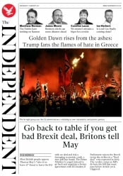 The Independent (UK) Newspaper Front Page for 1 February 2017