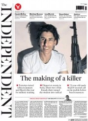 The Independent Newspaper Front Page (UK) for 1 July 2015