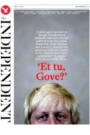The Independent (UK) Newspaper Front Page for 1 July 2016