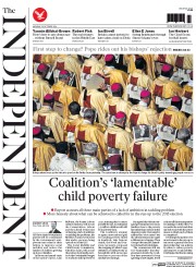 The Independent Newspaper Front Page (UK) for 20 October 2014