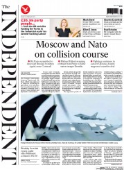 The Independent (UK) Newspaper Front Page for 20 February 2015