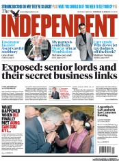 The Independent (UK) Newspaper Front Page for 20 June 2012