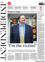The Independent (UK) Newspaper Front Page for 21 January 2014