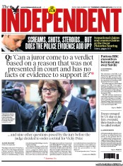 The Independent (UK) Newspaper Front Page for 21 February 2013