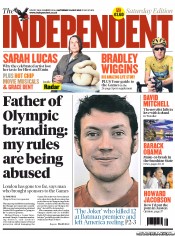 The Independent Newspaper Front Page (UK) for 21 July 2012