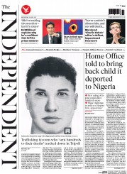 The Independent Newspaper Front Page (UK) for 22 April 2015