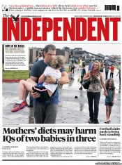 The Independent Newspaper Front Page (UK) for 22 May 2013