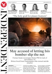 The Independent (UK) Newspaper Front Page for 23 February 2017