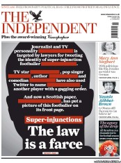 The Independent (UK) Newspaper Front Page for 23 May 2011