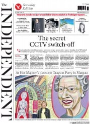 The Independent Newspaper Front Page (UK) for 23 May 2015