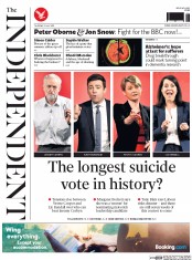 The Independent (UK) Newspaper Front Page for 23 July 2015