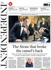 The Independent (UK) Newspaper Front Page for 24 February 2015