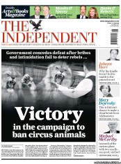 The Independent Newspaper Front Page (UK) for 24 June 2011