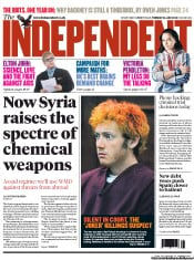 The Independent Newspaper Front Page (UK) for 24 July 2012