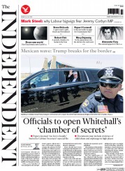 The Independent (UK) Newspaper Front Page for 24 July 2015