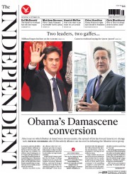 The Independent (UK) Newspaper Front Page for 24 September 2014