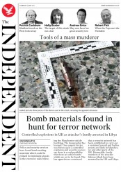 The Independent (UK) Newspaper Front Page for 25 May 2017