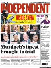 The Independent (UK) Newspaper Front Page for 25 July 2012