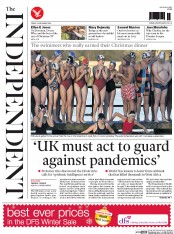 The Independent Newspaper Front Page (UK) for 26 December 2014