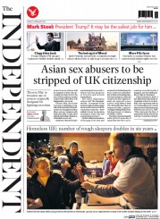 The Independent (UK) Newspaper Front Page for 26 February 2016