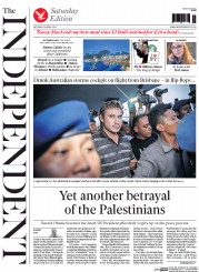 The Independent (UK) Newspaper Front Page for 26 April 2014