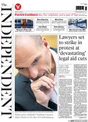 The Independent (UK) Newspaper Front Page for 26 June 2015