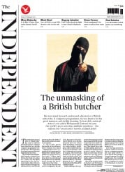 The Independent (UK) Newspaper Front Page for 27 February 2015