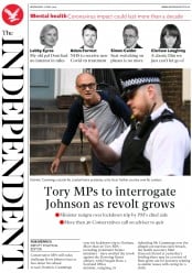 The Independent (UK) Newspaper Front Page for 27 May 2020
