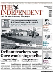 The Independent Newspaper Front Page (UK) for 27 June 2011