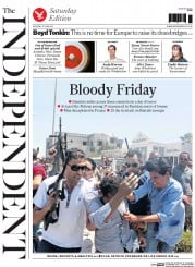 The Independent (UK) Newspaper Front Page for 27 June 2015